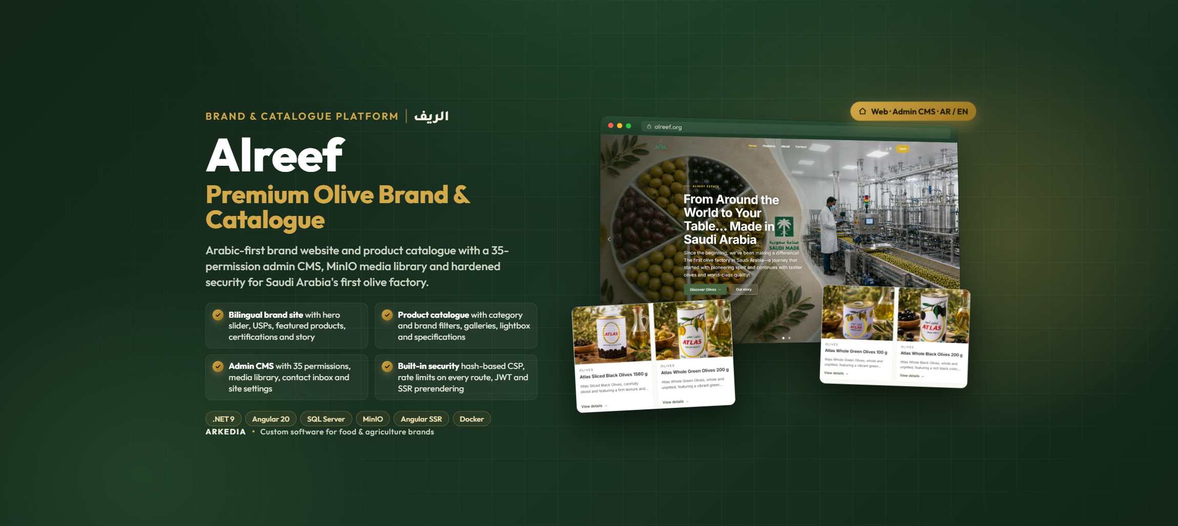 Alreef - Premium Olive Brand & Catalogue Platform